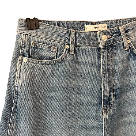 Mango Wide Leg Jeans Medium Wash High Rise size 6 - Picture 3 of 6